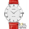 Jowisa horloge met rode leren band van de Roma collectie J2.201.L - 55481 Jowisa horloge met rode leren band van de Roma collectie J2.201.L - 55481