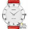 Jowisa horloge met rode leren band van de Roma collectie J2.201.L - 55481 Jowisa horloge met rode leren band van de Roma collectie J2.201.L - 55481