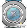 Jowisa dameshorloge met stalen kast en blauwe lederen band van de Magic Strass collectie J6.201.L - 55505 Jowisa dameshorloge met stalen kast en blauwe lederen band van de Magic Strass collectie J6.201.L - 55505