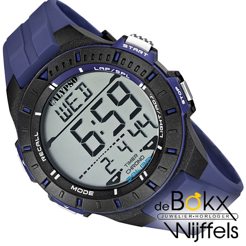 Digitaal calypso horloge blauw K5607/2 - 58277 Digitaal calypso horloge blauw K5607/2 - 58277