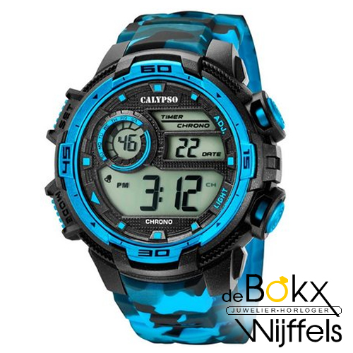 Digitaal calypso horloge leger blauw K5723/4 - 58280 Digitaal calypso horloge leger blauw K5723/4 - 58280