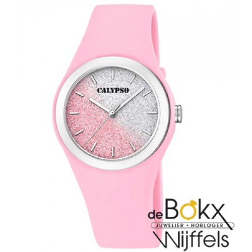 Licht roze tienerhorloge calypso - 56467 Licht roze tienerhorloge calypso - 56467