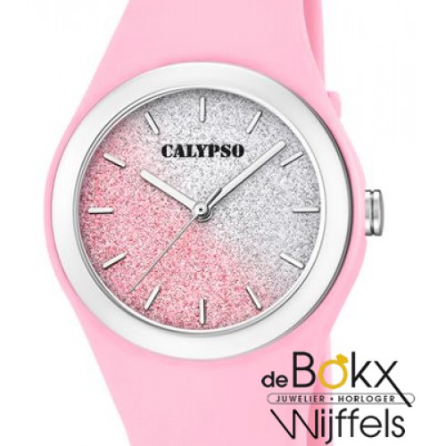 Licht roze tienerhorloge calypso - 56467