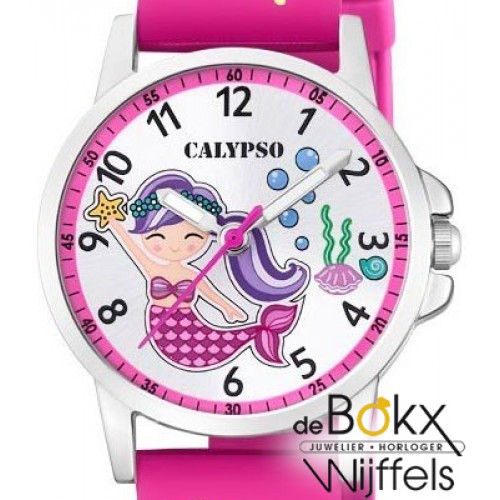 Roze kinderhorloge zeemeermin calypso - 56938 Roze kinderhorloge zeemeermin calypso - 56938