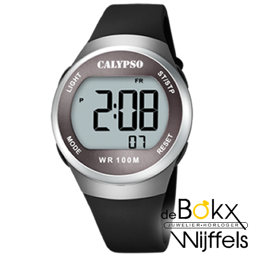 Digitaal calypso horloge zwart zilver K5786/4 - 58282 Digitaal calypso horloge zwart zilver K5786/4 - 58282