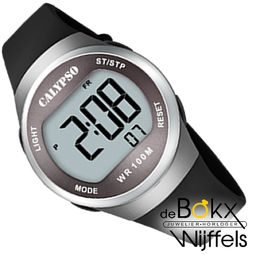 Digitaal calypso horloge zwart zilver K5786/4 - 58282 Digitaal calypso horloge zwart zilver K5786/4 - 58282