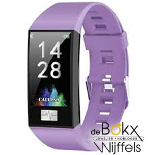 Smartime Calypso watches Fitness tracker horloge paars / wit - 57393 Smartime Calypso watches Fitness tracker horloge paars / wit - 57393