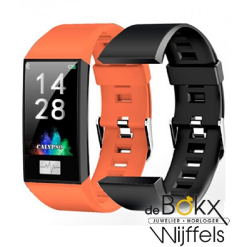Smartime Calypso watches Fitness tracke horloge orange /zwart - 57394 Smartime Calypso watches Fitness tracke horloge orange /zwart - 57394
