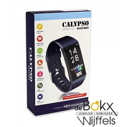 Smartime Calypso watches Fitness tracke horloge orange /zwart - 57394