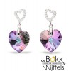 Oorbel met hartje swarovski in zilver - 56950 Oorbel met hartje swarovski in zilver - 56950