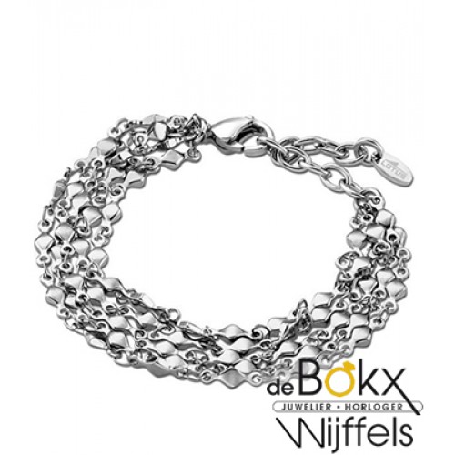 Lotus style breede armband staal - 56931 Lotus style breede armband staal - 56931