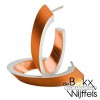 Clic by suzanne oorbellen O21O oranje kleur creool ovaal in verstek met steker - 57736
