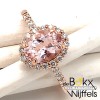 roze gouden ring met diamant en Morganiet maat 54 - 58142 roze gouden ring met diamant en Morganiet maat 54 - 58142