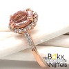 roze gouden ring met diamant en Morganiet maat 54 - 58142 roze gouden ring met diamant en Morganiet maat 54 - 58142