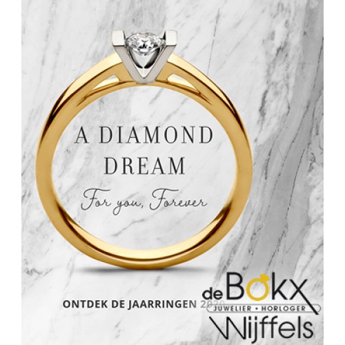 Gouden ring met diamant 0.26crt - 57052 Gouden ring met diamant 0.26crt - 57052