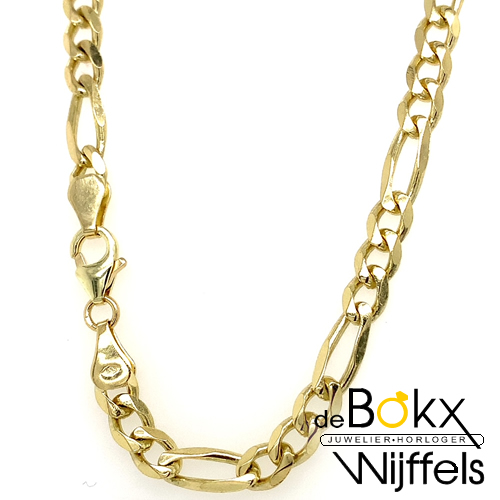 figaro ketting geelgoud 5mm 60cm massief - 58404 figaro ketting geelgoud 5mm 60cm massief - 58404