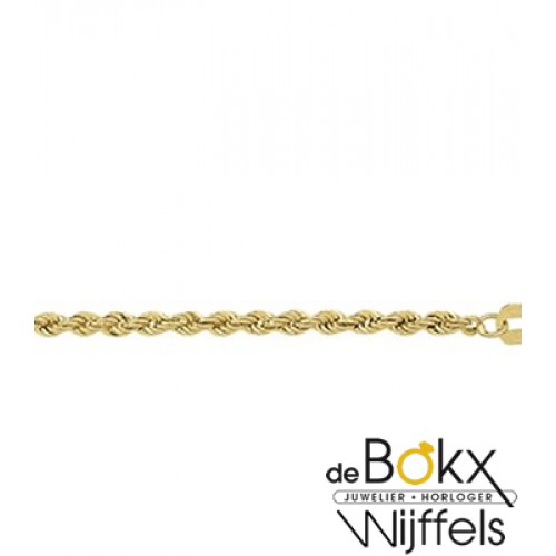 Geel gouden schakelarmband fantasie koort - 55216 Geel gouden schakelarmband fantasie koort - 55216