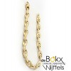 Geel gouden schakelarmband fantasie - 55213 Geel gouden schakelarmband fantasie - 55213