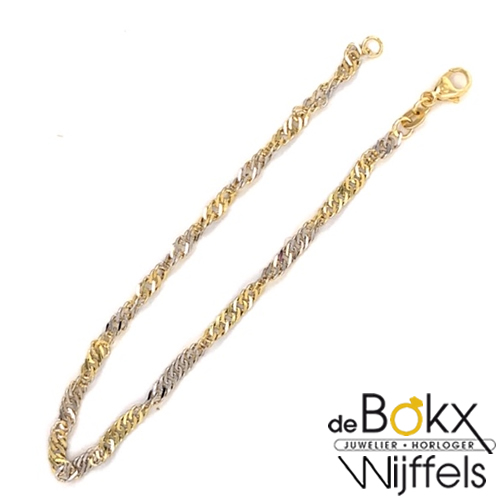 Gouden gedraaide armband dames - 57534 Gouden gedraaide armband dames - 57534