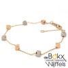 Anker armband goud met kubusjes - 57049 Anker armband goud met kubusjes - 57049