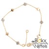 Anker armband goud met kubusjes - 57049 Anker armband goud met kubusjes - 57049