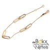Gouden armband anker met vierkanten buis - 57530 Gouden armband anker met vierkanten buis - 57530