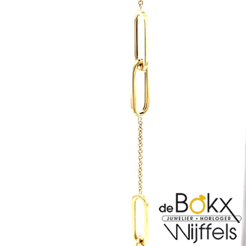 Gouden armband anker met vierkanten buis - 57530 Gouden armband anker met vierkanten buis - 57530