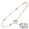Gouden armband met hartjes voor de fijne polsen - 57541 Gouden armband met hartjes voor de fijne polsen - 57541