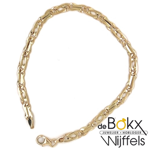 Gouden armband dames fantasie schakel - 57533 Gouden armband dames fantasie schakel - 57533