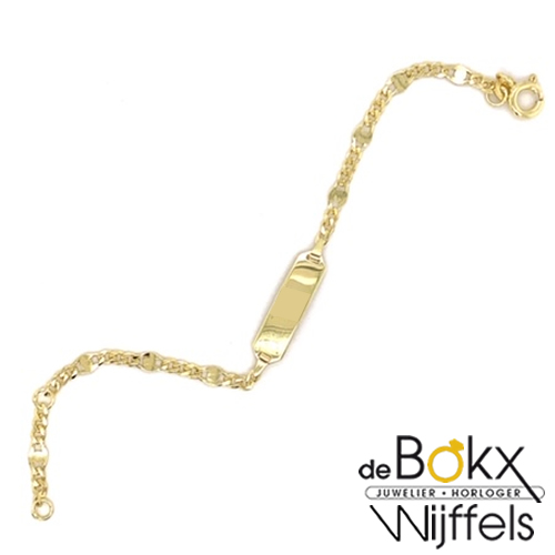 Baby armband fantasieschakel 8 karaat goud - 52959 Baby armband fantasieschakel 8 karaat goud - 52959