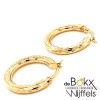 Geel gouden oorringen 20mm - 55389 Geel gouden oorringen 20mm - 55389