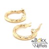 Geel gouden oorringen facet 14mm - 55387 Geel gouden oorringen facet 14mm - 55387
