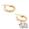 Geel gouden oorringen facet 14mm - 55387 Geel gouden oorringen facet 14mm - 55387